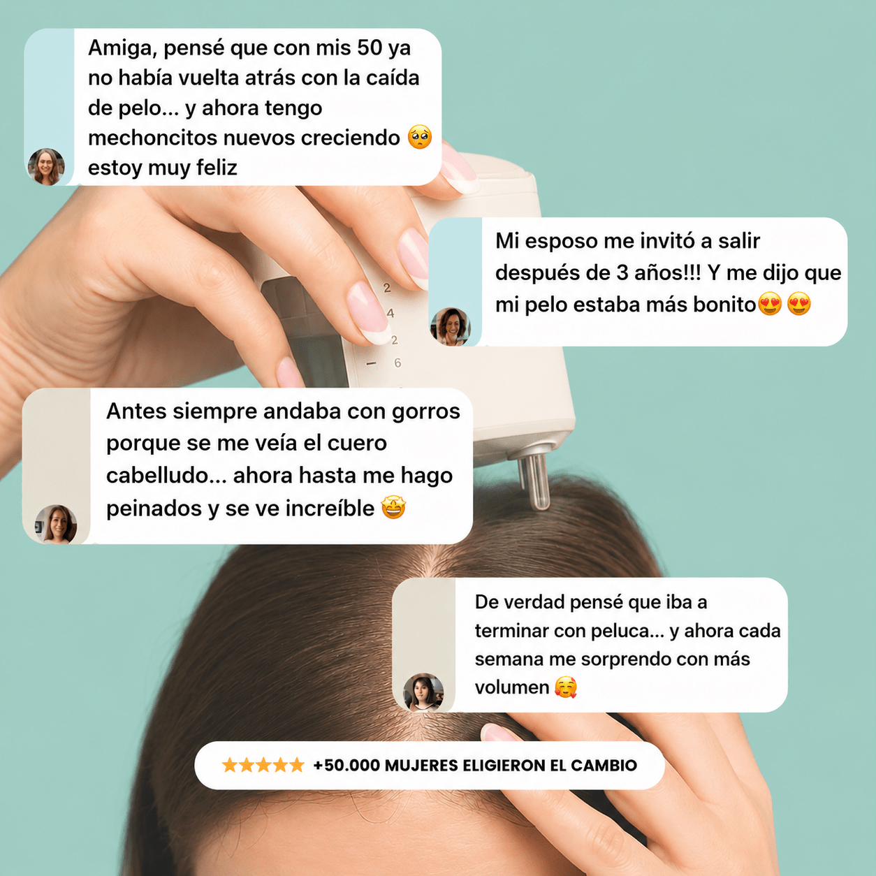 Microcorriente con Luz Roja Regenerativa - MISOHAIR