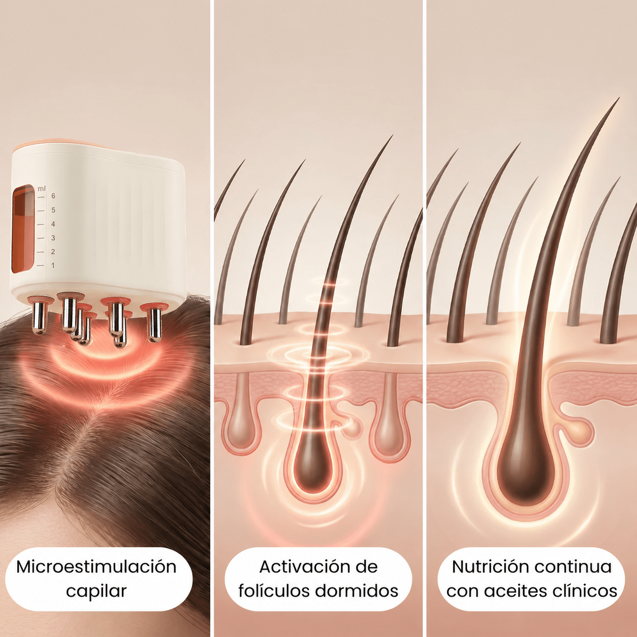 Microcorriente con Luz Roja Regenerativa - MISOHAIR